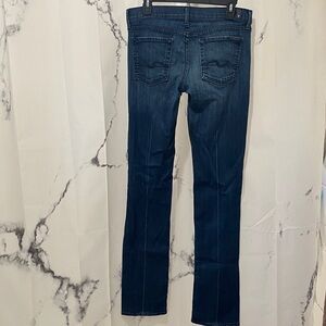 7 For All Mankind Brand Blue Straight Leg Jeans